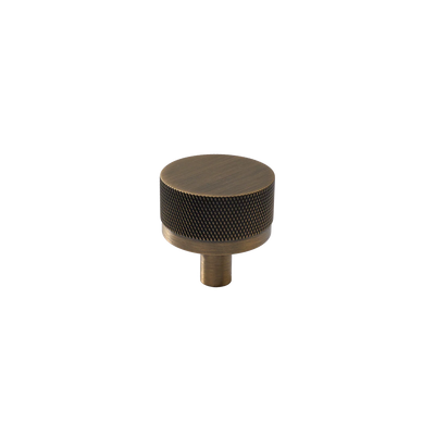 Momo Bellevue Knurled Knob Solid Brass 35mm Dark Brushed Brass