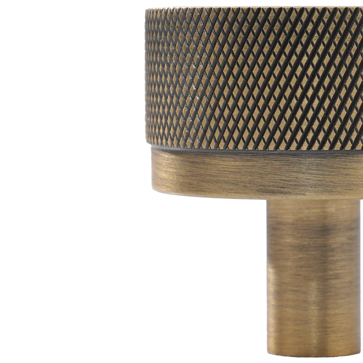 Momo Bellevue Knurled Knob Solid Brass 35mm Dark Brushed Brass