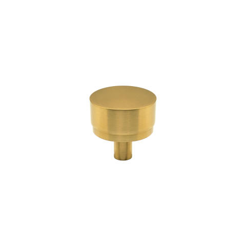 Momo Bellevue Plain Knob Solid Brass 35mm Brushed Satin Brass