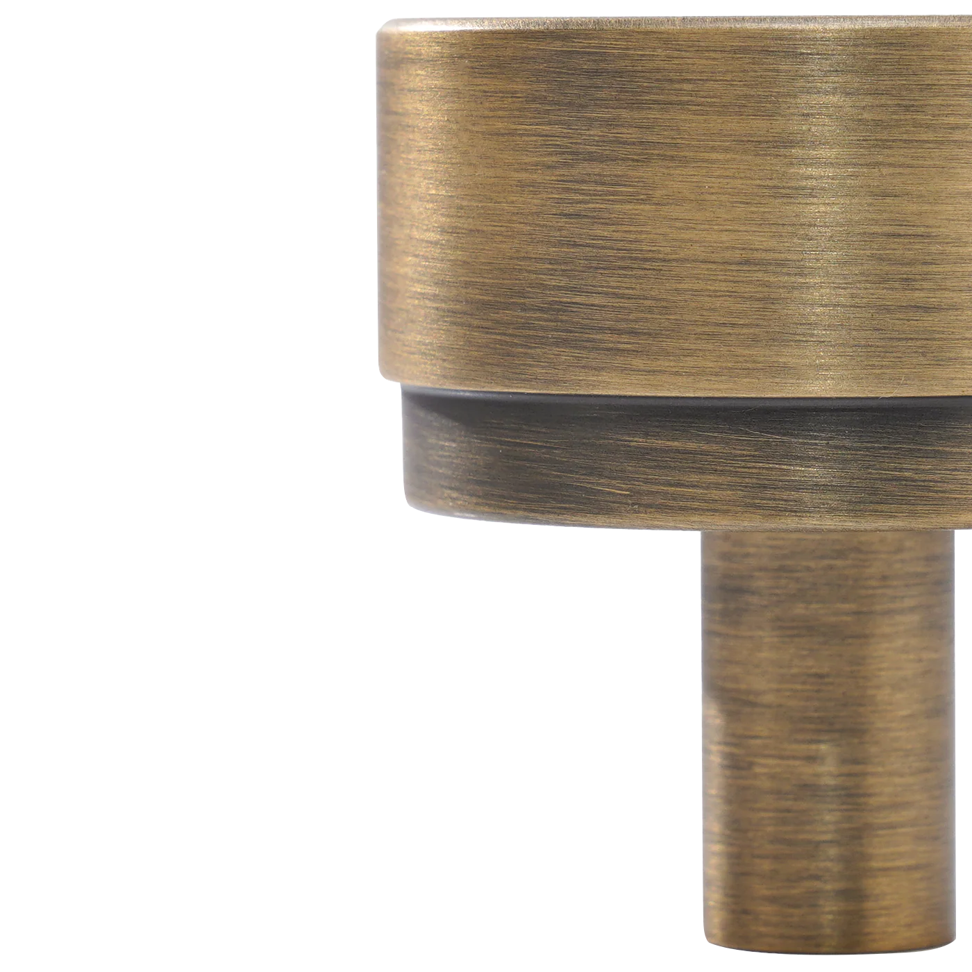 Momo Bellevue Plain Knob Solid Brass 35mm Dark Brushed Brass
