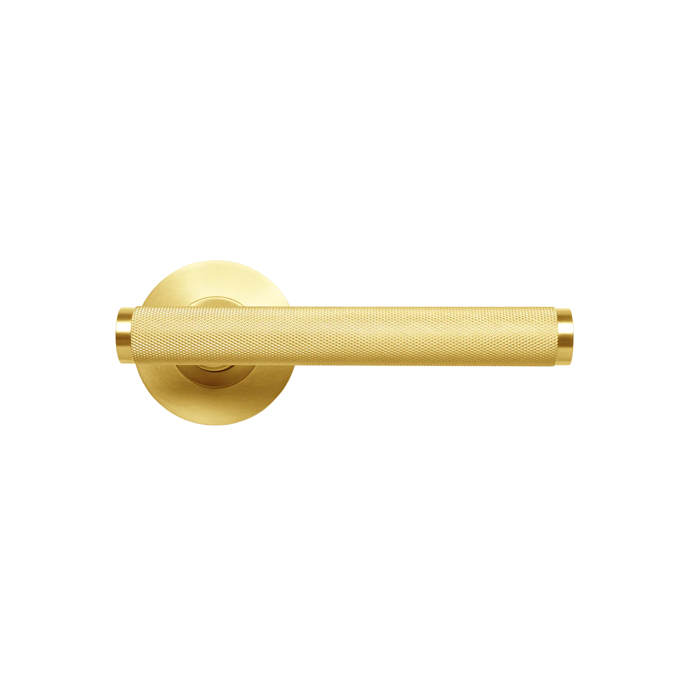 Momo Bellevue Knurled Lever Handle Set Brushed Satin Brass