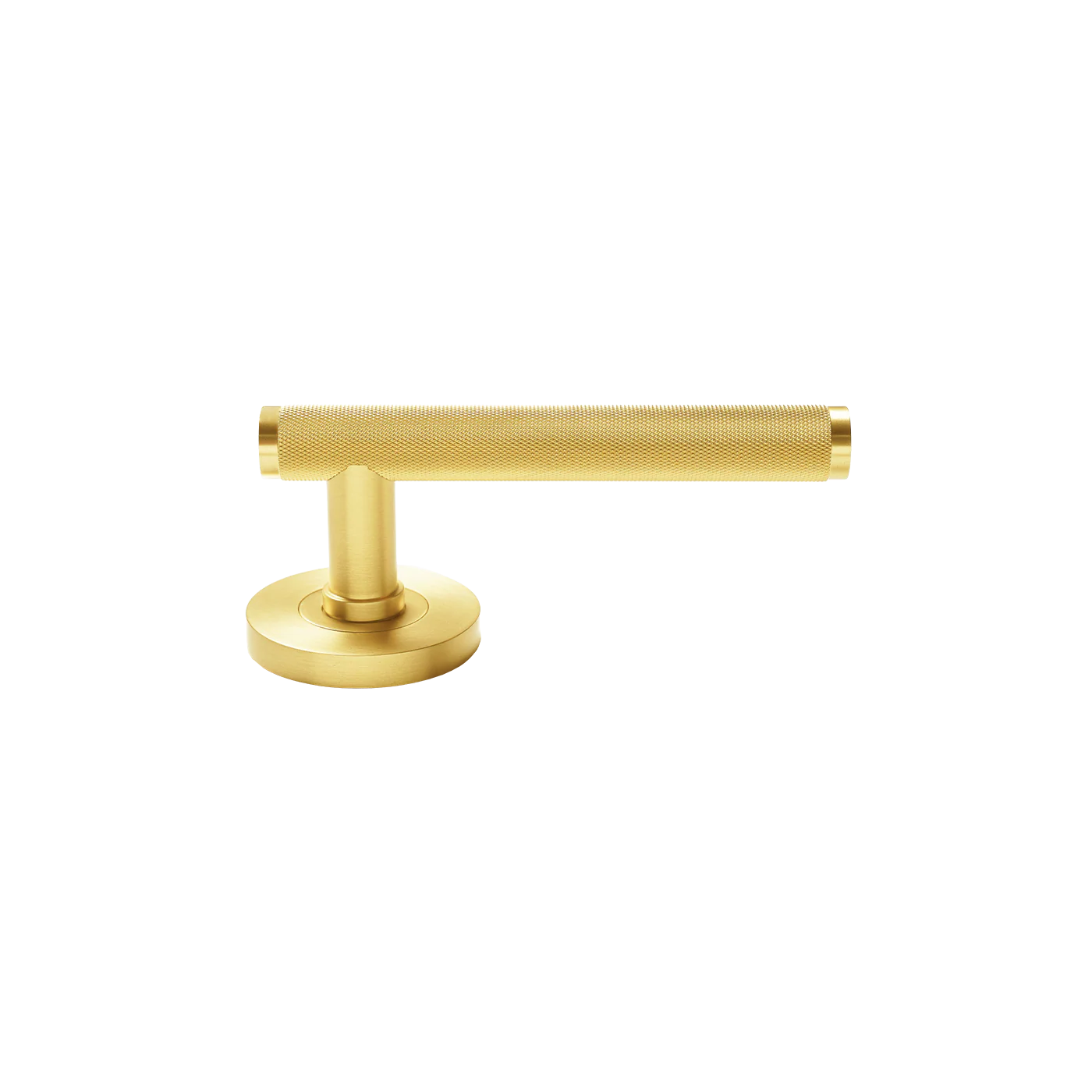 Momo Bellevue Knurled Lever Handle Set Brushed Satin Brass