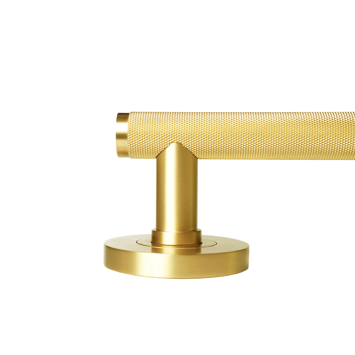 Momo Bellevue Knurled Lever Handle Set Brushed Satin Brass