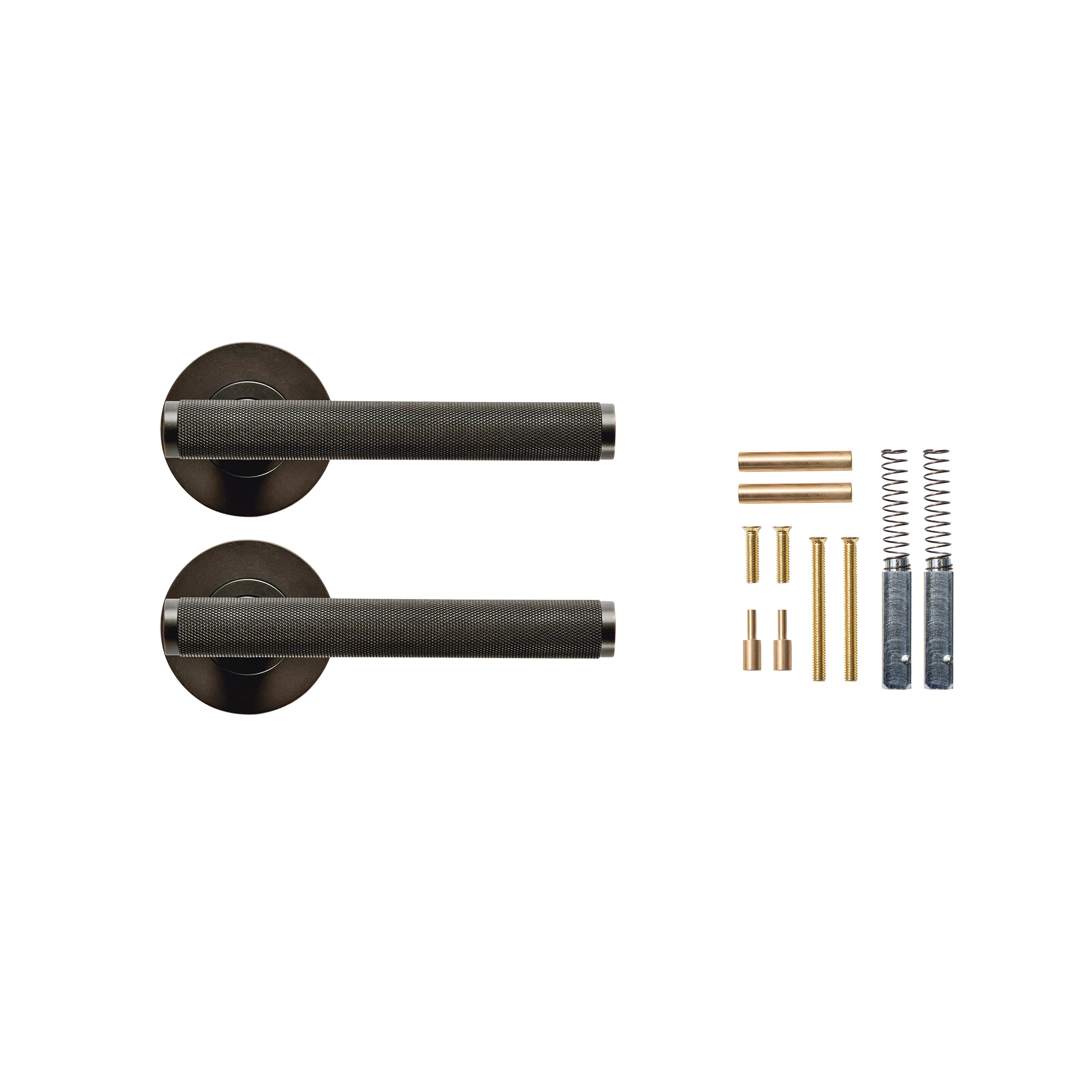 Momo Bellevue Knurled Lever Handle Set Dark Bronze