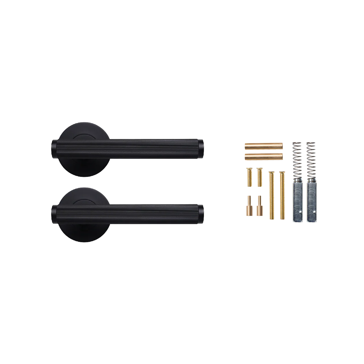 Momo Bellevue Lined Lever Handle Set Matt Black