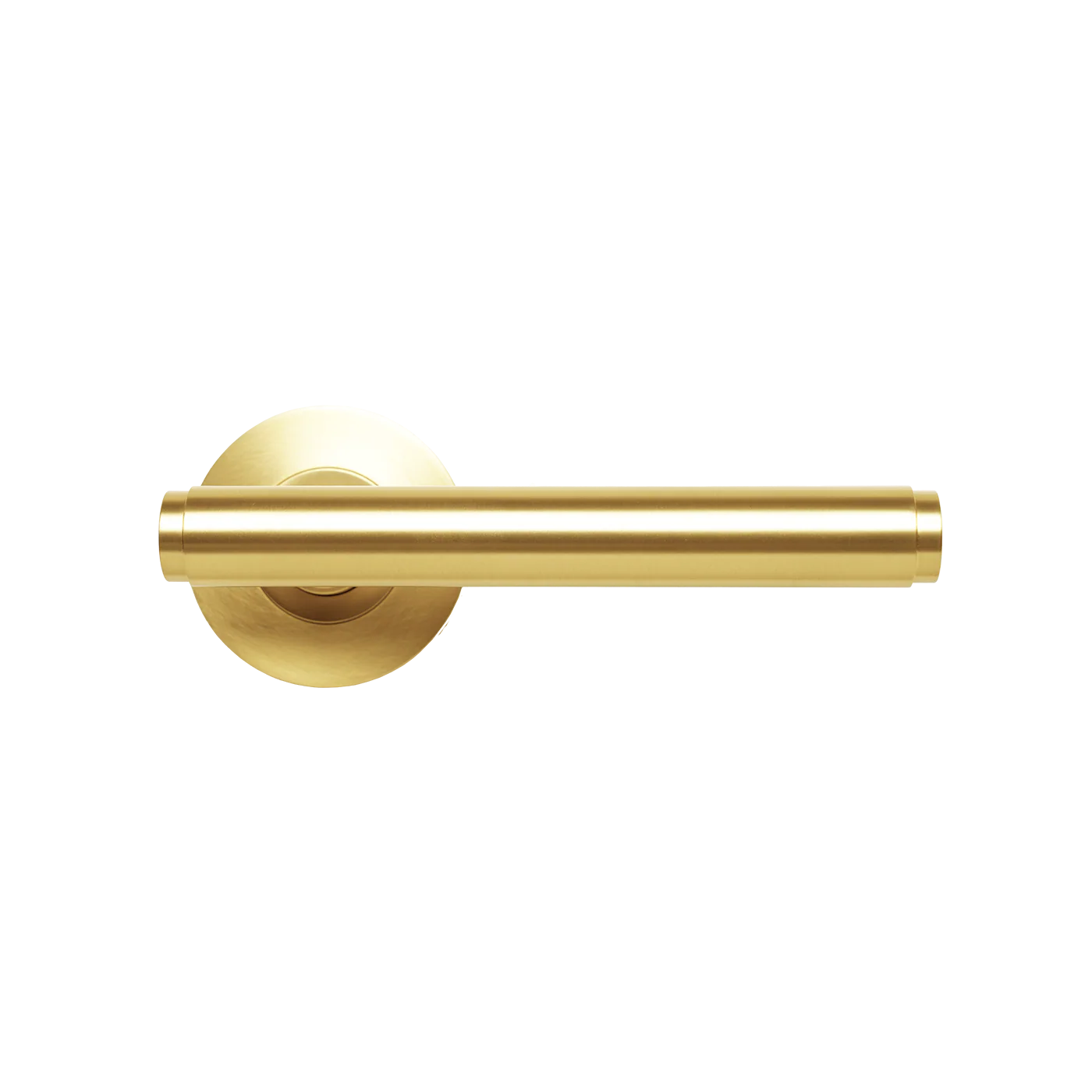 Momo Bellevue Plain Lever Handle Set Brushed Satin Brass