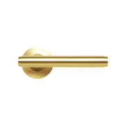 Momo Bellevue Plain Lever Handle Set Brushed Satin Brass