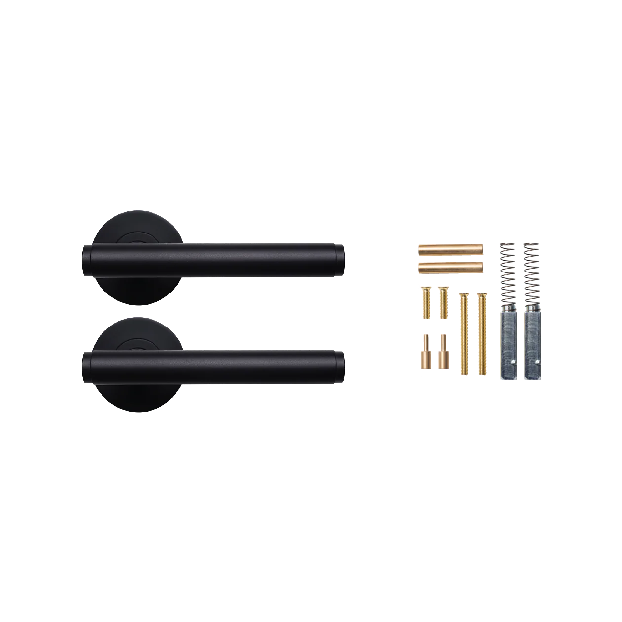 Momo Bellevue Plain Lever Handle Set Matt Black
