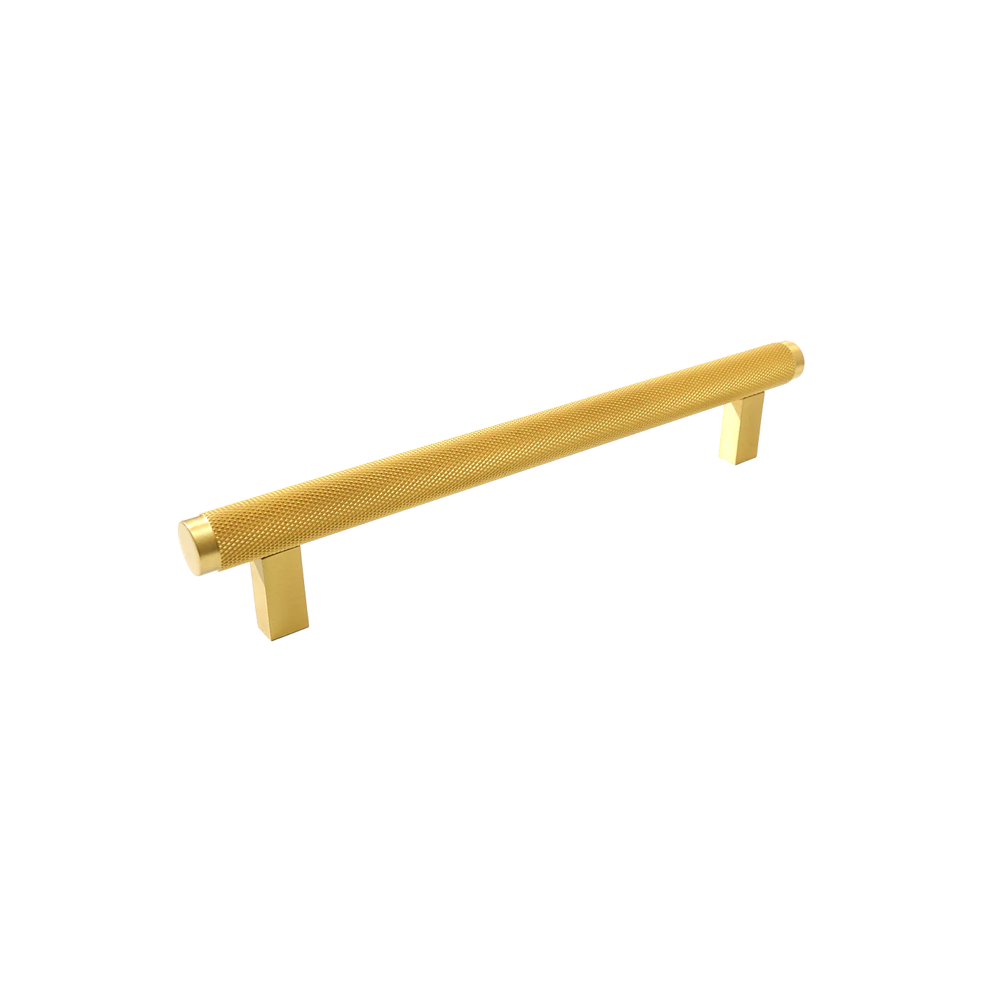 Momo Bellevue Knurled Bar Pull Solid Brass 160mm Brushed Satin Brass