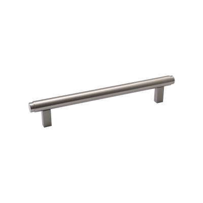 Momo Bellevue Plain Bar Pull Solid Brass 160mm Dull Brushed Nickel