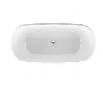 Bel Bagno Baden Free Standing Bath Gloss White 1500mm
