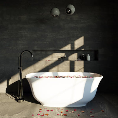 Bel Bagno Baden Free Standing Bath Gloss White 1500mm
