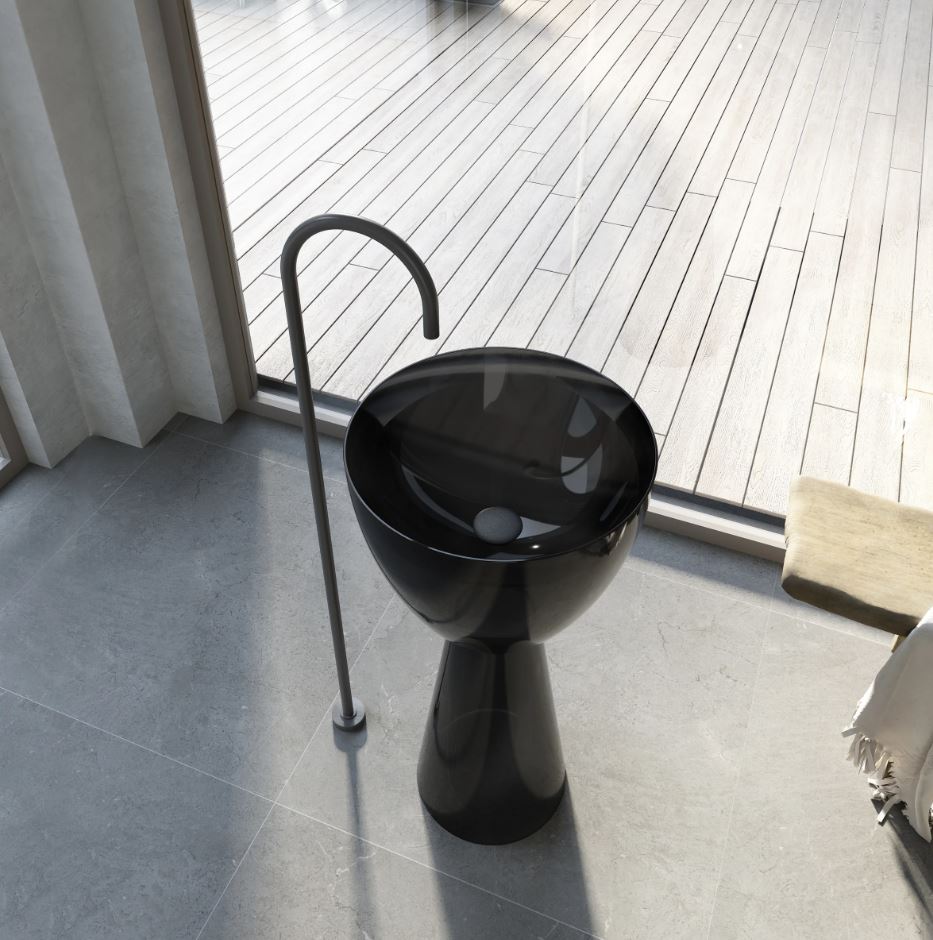 Cassa Design Wow Pedestal Translucency Resin Stone Basin