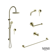Mimi Brushed Brass Wall Set Tapware Package