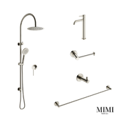 Mimi Brushed Nickel Basin Mixer Tapware Package