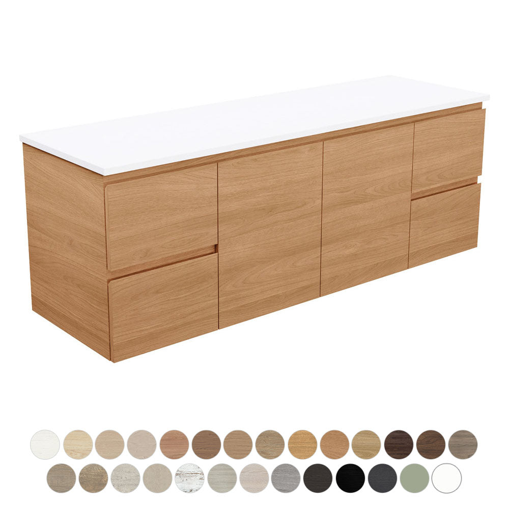 Fienza Carmen Wall Hung Door & Drawer Vanity