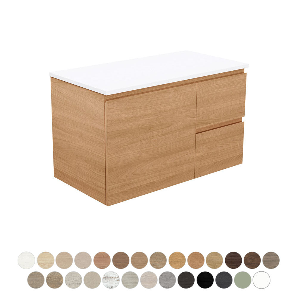 Fienza Carmen Wall Hung Door & Drawer Vanity