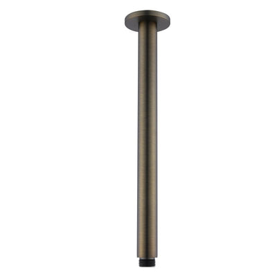 Modern National Round Ceiling Shower Arm 300mm - Antique Brass