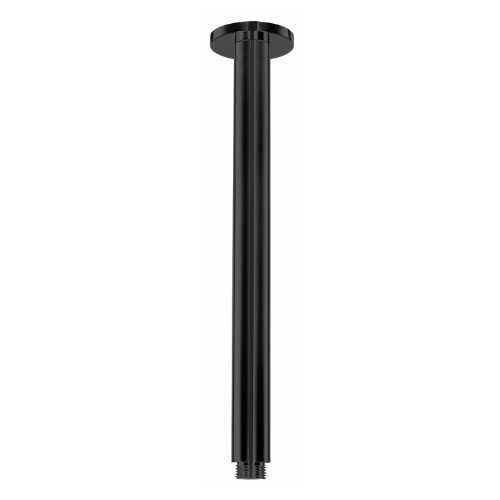 Modern National Round Ceiling Shower Arm 300mm - Matte Black