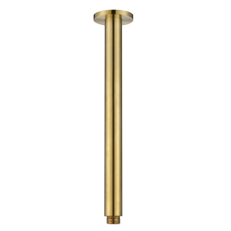 Modern National Round Ceiling Shower Arm 300mm - Brushed Bronze