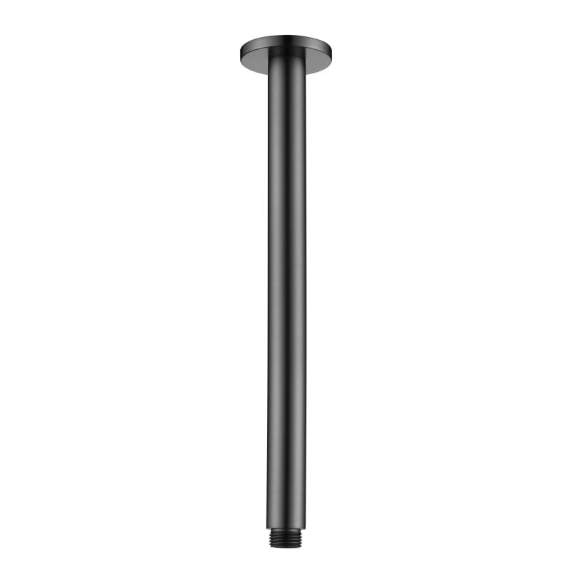 Modern National Round Ceiling Shower Arm 300mm - Gunmetal
