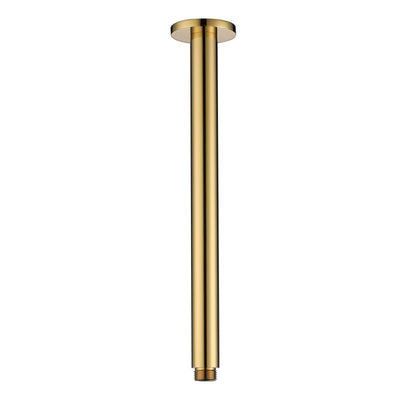 Modern National Round Ceiling Shower Arm 300mm - Polished Brass