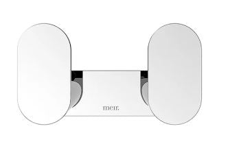 Meir Curvae Double Robe Hook - Chrome