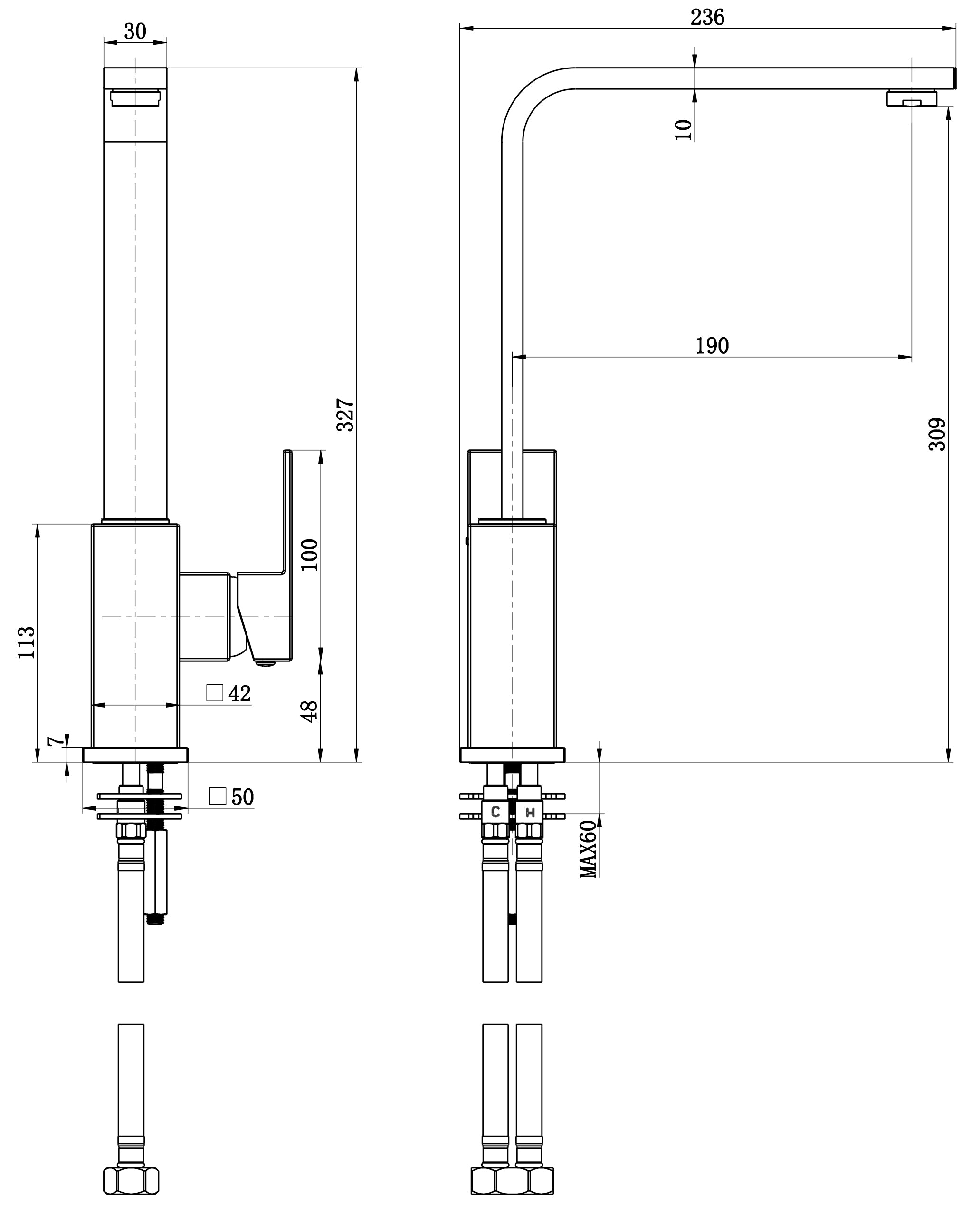Modern National Chao Mini Kitchen Mixer