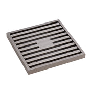 Fienza Square Slim Grate Floor Waste 88mm Outlet Brushed Nickel
