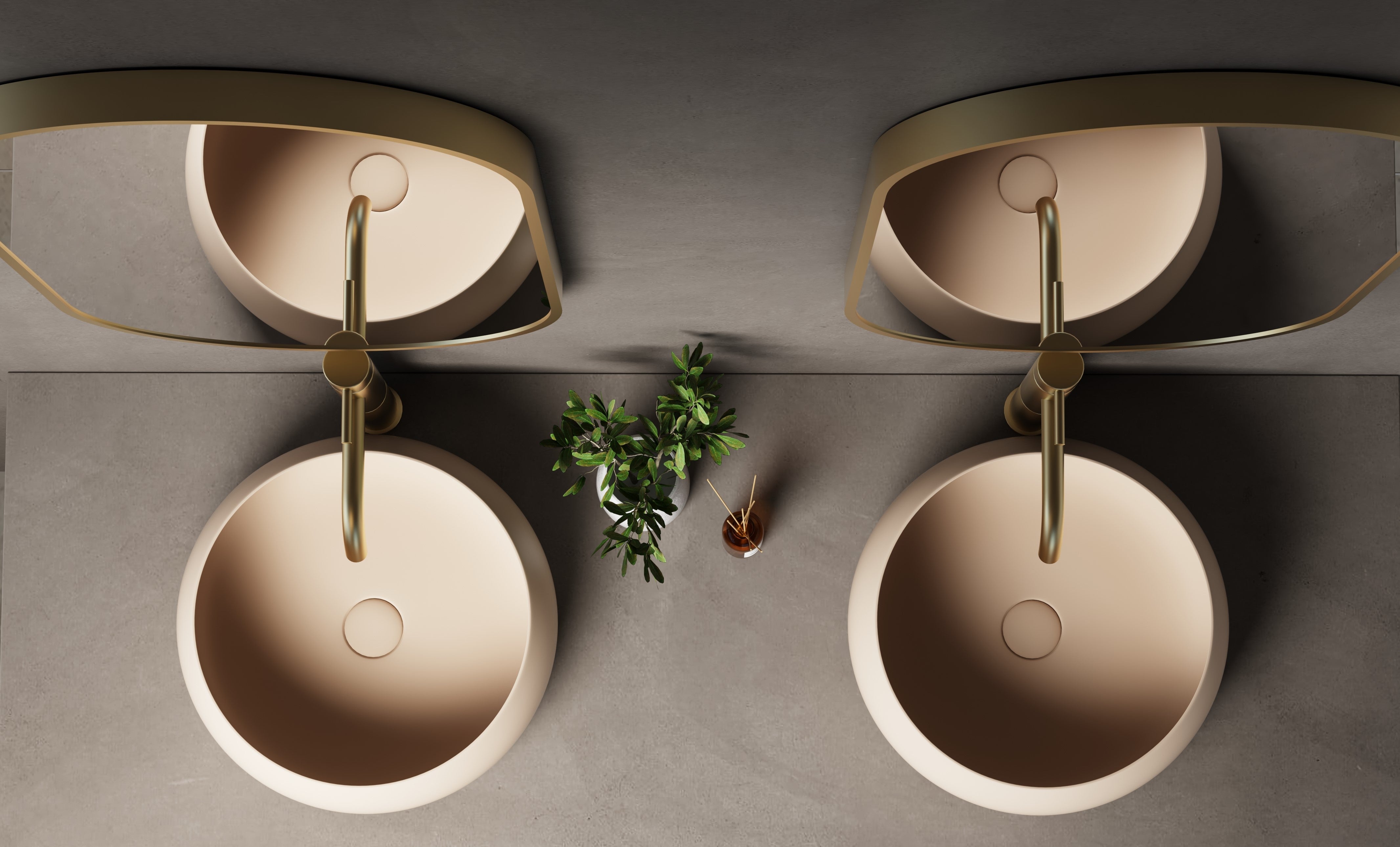 BNK Versilia Above Counter Basin Matte Khaki