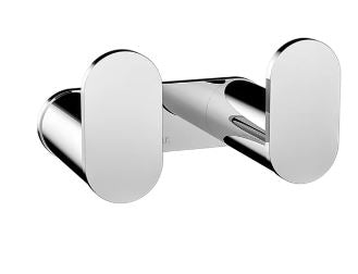 Meir Curvae Double Robe Hook - Chrome