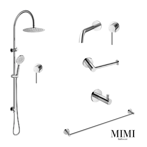 Mimi Chrome Wall Set Tapware Package