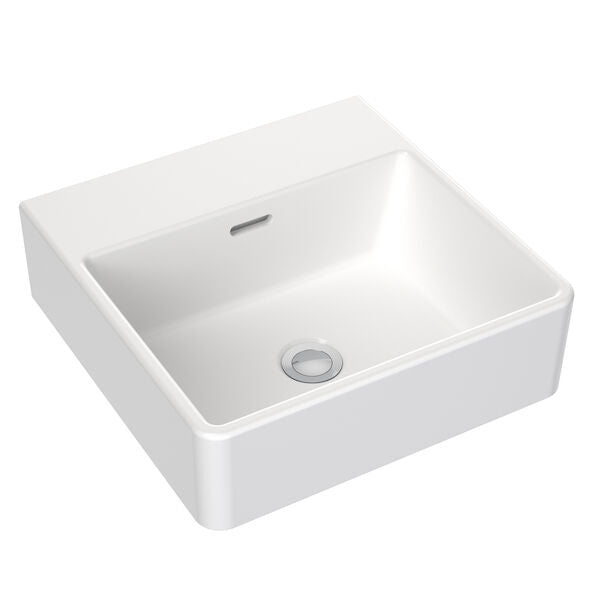 Square Wall Basin 400mm (No Tap Hole)
