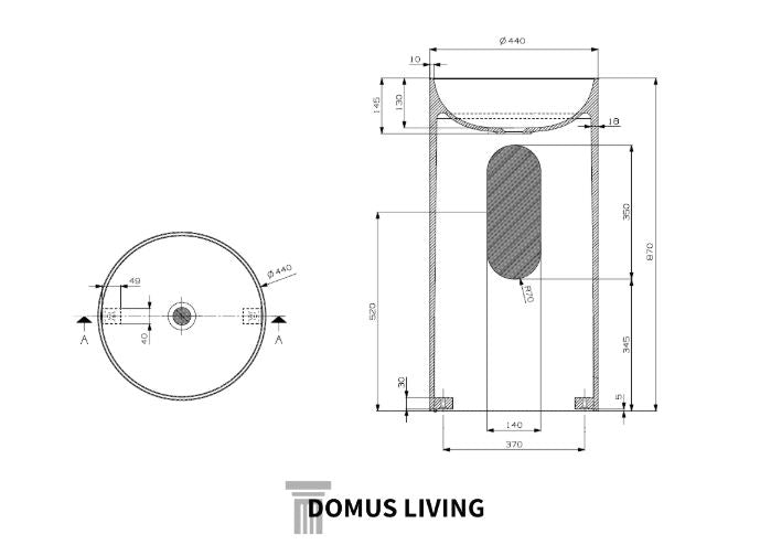 Domus Living Colonna Round Pedestal