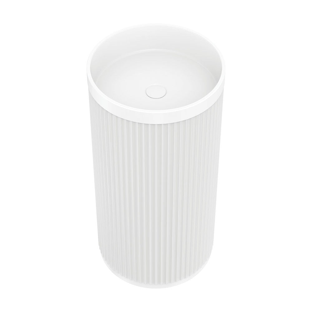Minka Solid Surface Freestanding Basin Matte White