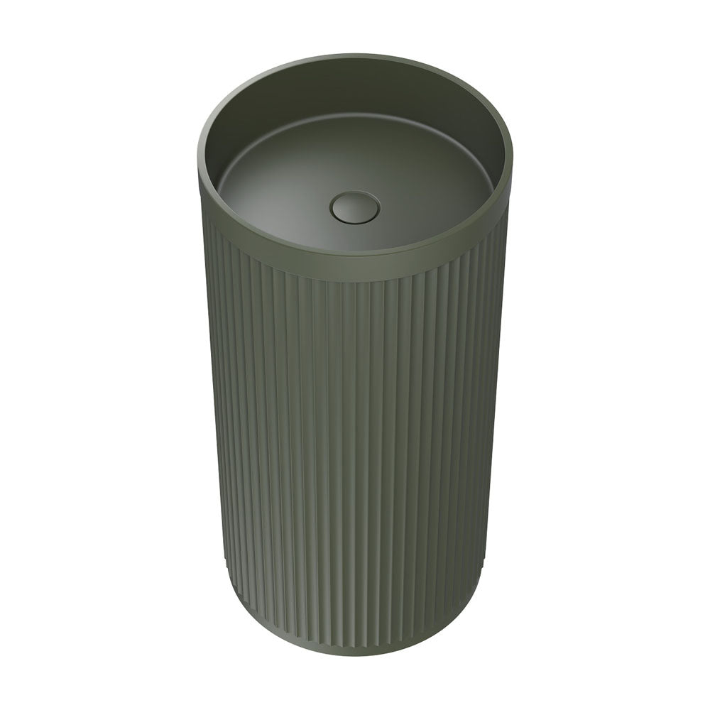 Minka Solid Surface Freestanding Basin Forest — Designer Bathware
