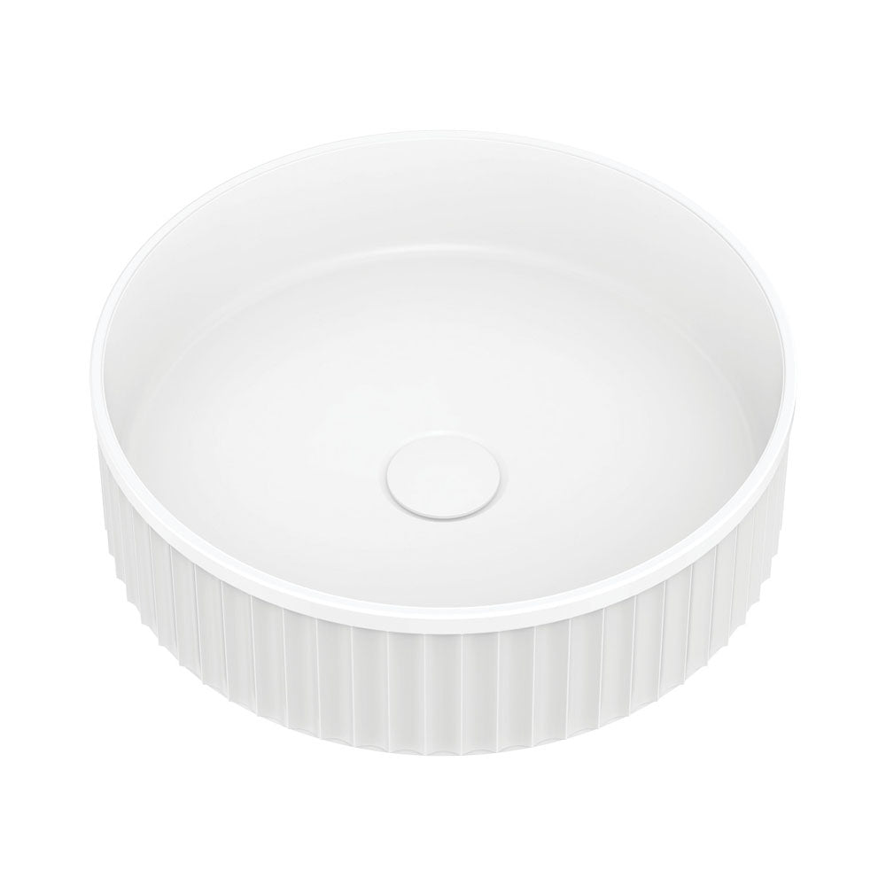 Minka Round Solid Surface Above Counter Basin Matte White