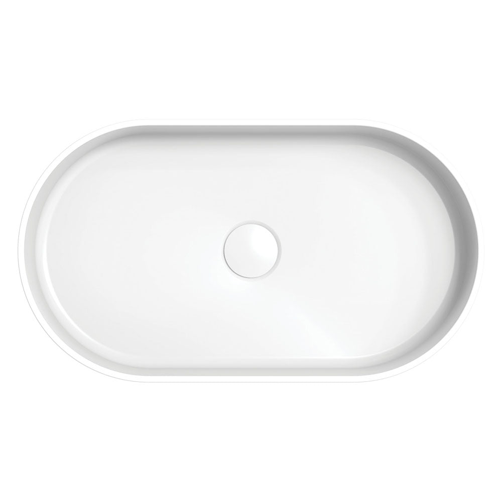 Minka Pill Solid Surface Above Counter Basin Matte White
