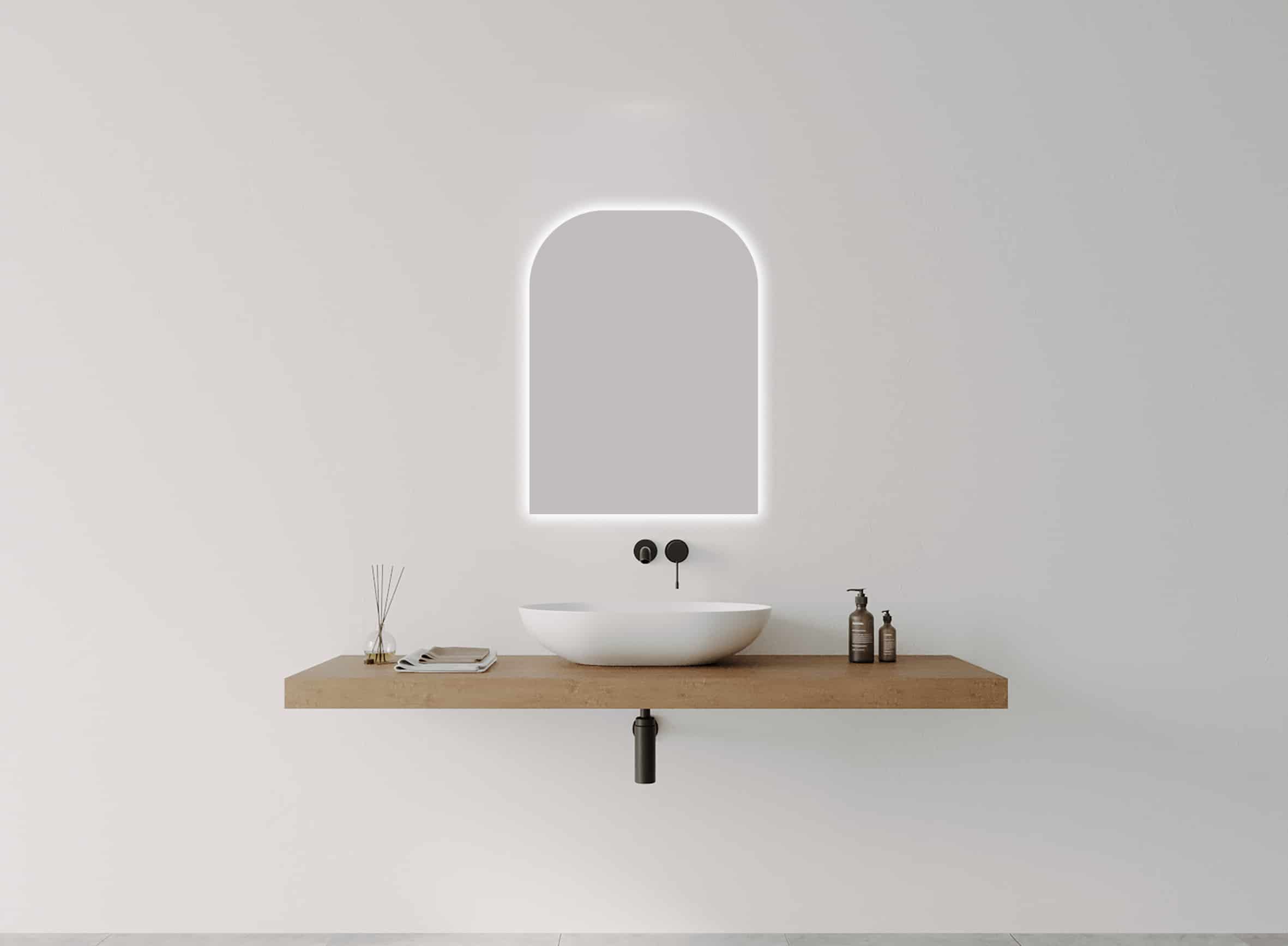 Remer Cove Soft Arch LED Mirror 600mm