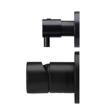 Meir Round Diverter Mixer Pinless Handle Trim Kit (In-wall Body Not Included) Matte Black