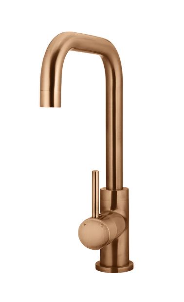 Meir Round Kitchen Mixer Tap Lustre Bronze