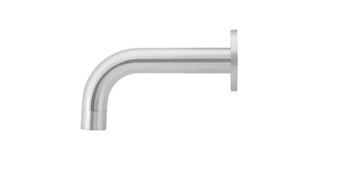 Meir Round Curved Spout 130mm - Polished Chrome