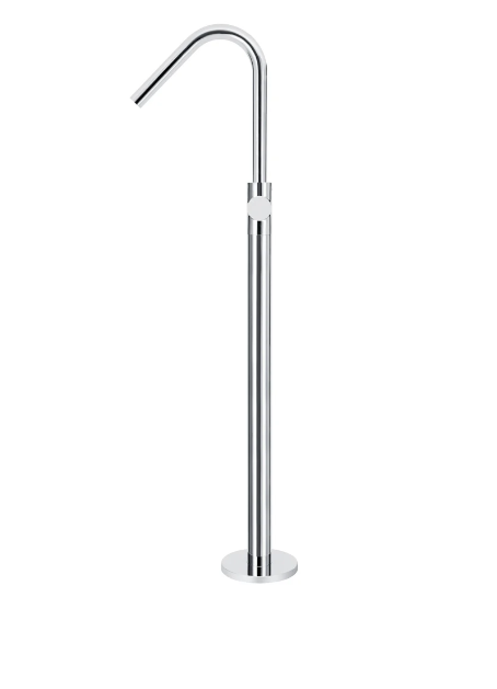 Meir Round Pinless Freestanding Bath Spout And Hand Shower Chrome