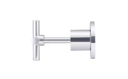 Meir Round Cross Handle Jumper Valve Wall Top Assemblies - Polished Chrome