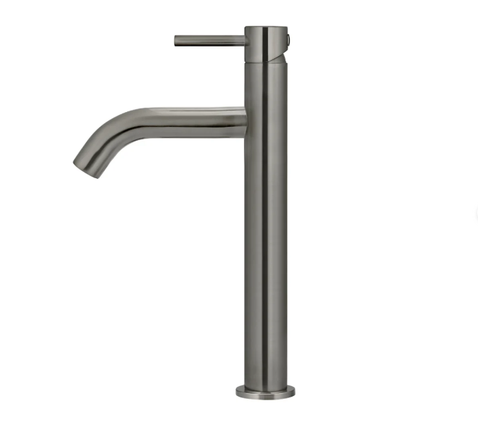 Meir Piccola Tall Basin Mixer Tap with 130mm Spout - Gunmetal