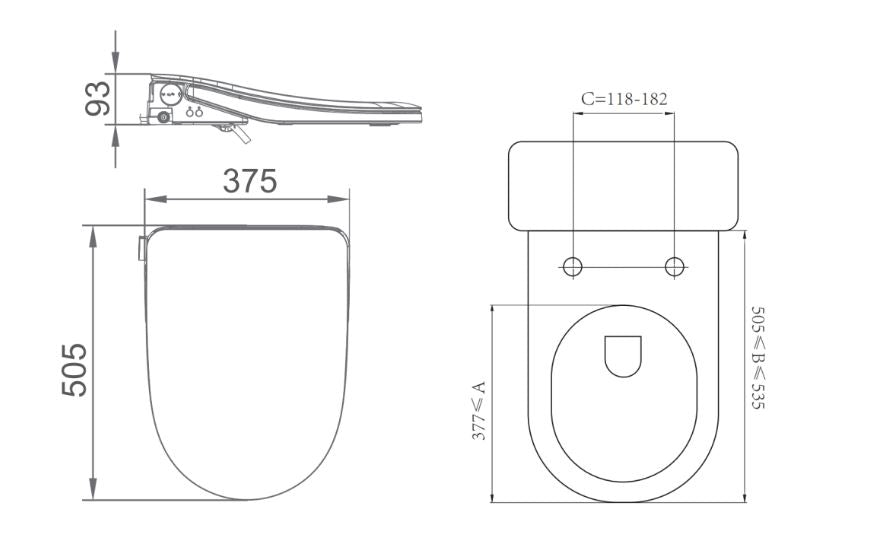 Lafeme Thea Standard Bidet Seat