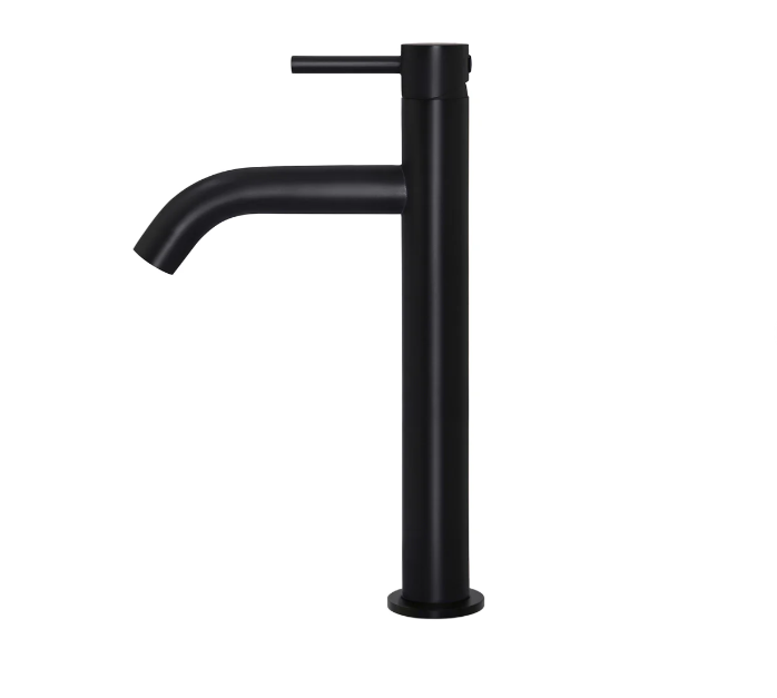 Meir Piccola Tall Basin Mixer Tap with 130mm Spout - Matte Black