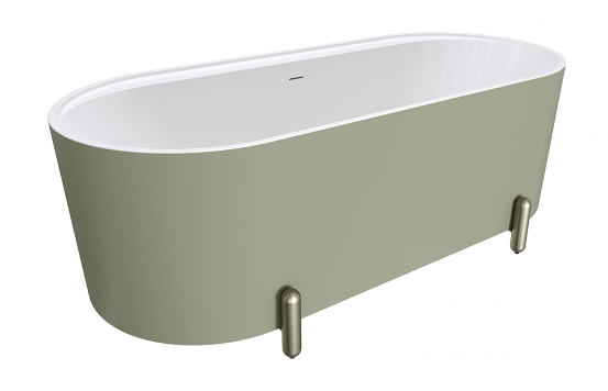 Aluca Freestanding with Legs, 1700mm Olive