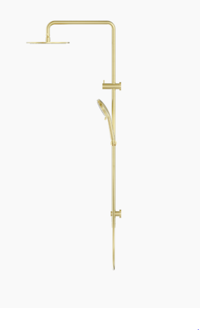 Round Twin Shower Brushed Gold