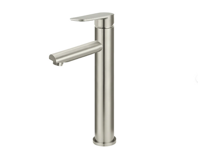 Meir Round Paddle Tall Basin Mixer Brushed Nickel